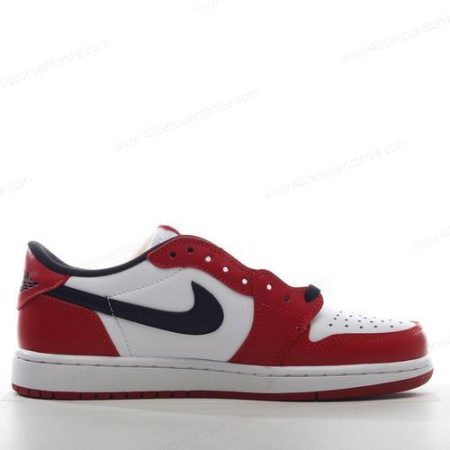 Zapatos Nike Air Jordan 1 Low ‘Blanco Negro Rojo’ Hombre/Femenino DM1206-163