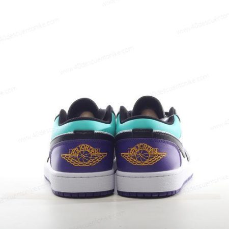 Zapatos Nike Air Jordan 1 Low ‘Blanco Púrpura Negro’ Hombre/Femenino 553558-154