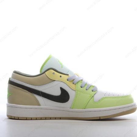 Zapatos Nike Air Jordan 1 Low ‘Blanco Verde Oro’ Hombre/Femenino FD9906-131