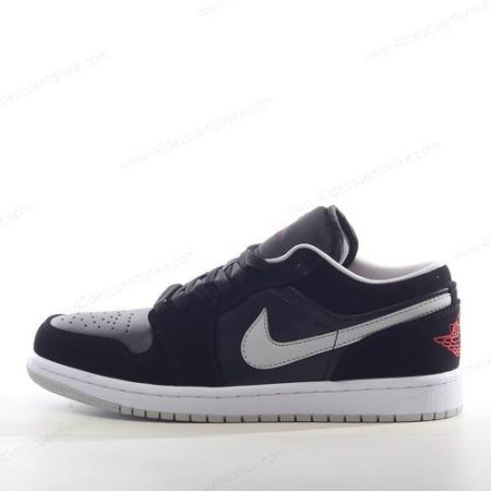 Zapatos Nike Air Jordan 1 Low ‘Negro Rojo Gris Blanco’ Hombre/Femenino 553558-032