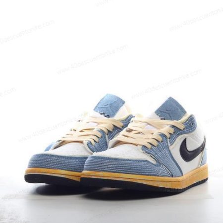 Zapatos Nike Air Jordan 1 Low SE ‘Negro Blanco Azul’ Hombre/Femenino FN7670-493
