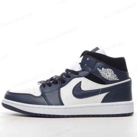 Zapatos Nike Air Jordan 1 Mid ‘Azul Marino Negro’ Hombre/Femenino 554724-411