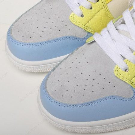 Zapatos Nike Air Jordan 1 Mid ‘Blanco Amarillo Rojo Azul’ Hombre/Femenino DJ6908-100