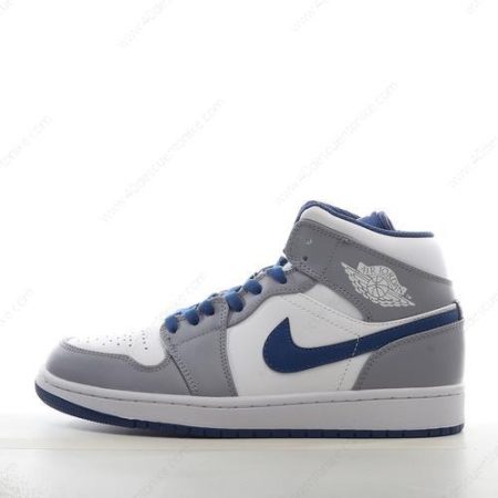Zapatos Nike Air Jordan 1 Mid ‘Gris Blanco Azul’ Hombre/Femenino DQ8423-014
