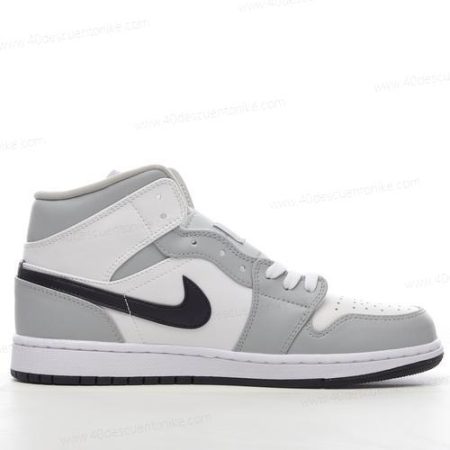 Zapatos Nike Air Jordan 1 Mid ‘Gris Blanco’ Hombre/Femenino BQ6472-015