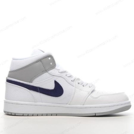 Zapatos Nike Air Jordan 1 Mid ‘Gris Blanco Negro’ Hombre/Femenino DR8038-100