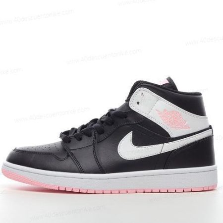 Zapatos Nike Air Jordan 1 Mid ‘Negro Blanco Rosa’ Hombre/Femenino 555112-061