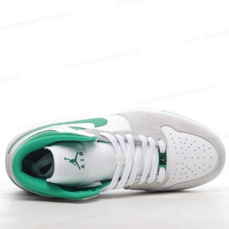 Zapatos Nike Air Jordan 1 Mid SE ‘Blanco Verde Gris’ Hombre/Femenino DC7248-103