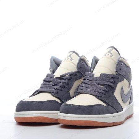 Zapatos Nike Air Jordan 1 Mid SE ‘Gris Blanco Amarillo’ Hombre/Femenino DN4281-100