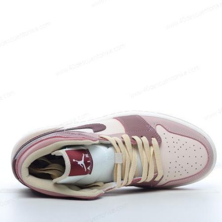 Zapatos Nike Air Jordan 1 Mid SE ‘Rosa Beige Rojo’ Hombre/Femenino DO7440-821