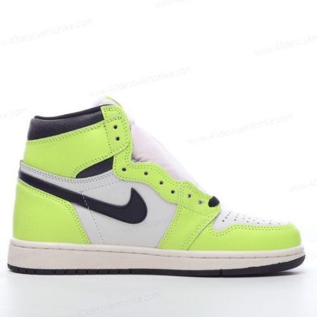 Zapatos Nike Air Jordan 1 Retro High OG ‘Negro Verde Claro’ Hombre/Femenino 555088-702