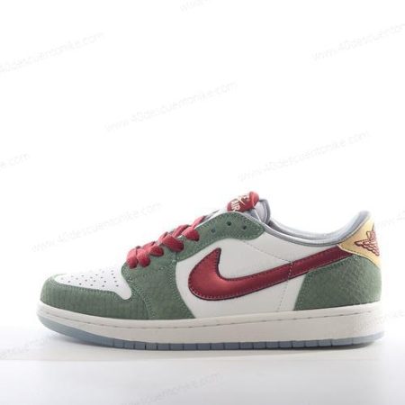 Zapatos Nike Air Jordan 1 Retro Low OG ‘Verde Blanco Rojo’ Hombre/Femenino FN3727-100