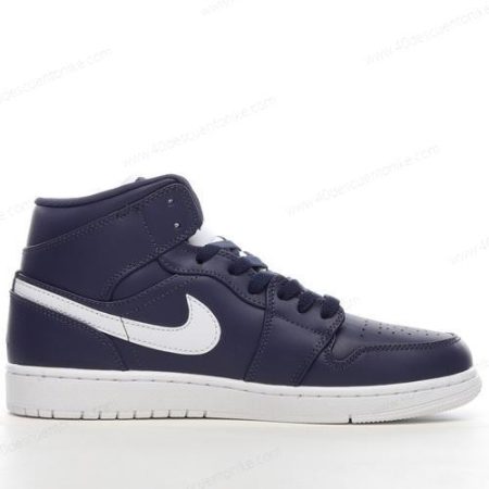 Zapatos Nike Air Jordan 1 Retro Mid ‘Azul Oscuro Blanco’ Hombre/Femenino 554724-402