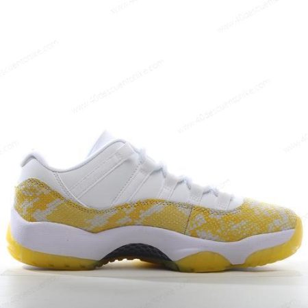 Zapatos Nike Air Jordan 11 Low ‘Blanco Amarillo’ Hombre/Femenino AH7860-107