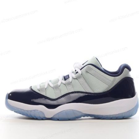 Zapatos Nike Air Jordan 11 Retro Low ‘Gris Blanco Azul Marino’ Hombre/Femenino 528895-007