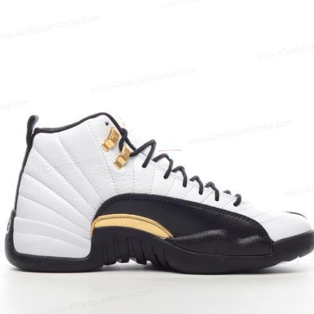 Zapatos Nike Air Jordan 12 Retro ‘Blanco Negro Oro’ Hombre/Femenino CT8013-170