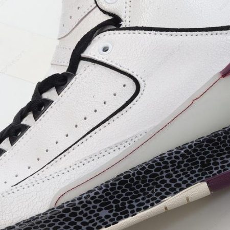 Zapatos Nike Air Jordan 2 Mid SP x Off-White ‘Blanco Púrpura Negro’ Hombre/Femenino DJ4375-160