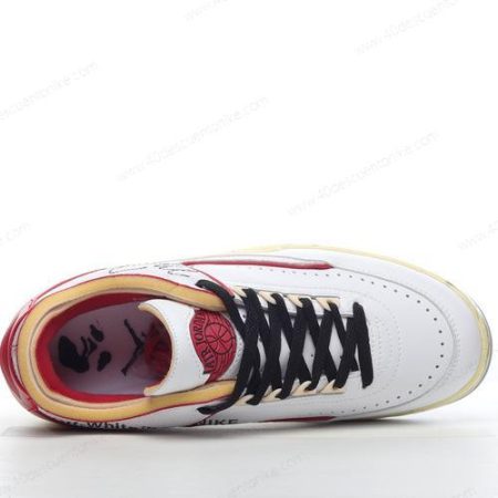 Zapatos Nike Air Jordan 2 Retro Low SP x Off-White ‘Blanco Rojo Gris’ Hombre/Femenino DJ4375-106