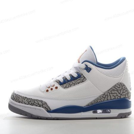 Zapatos Nike Air Jordan 3 Retro ‘Blanco Azul Gris’ Hombre/Femenino DM0967-148