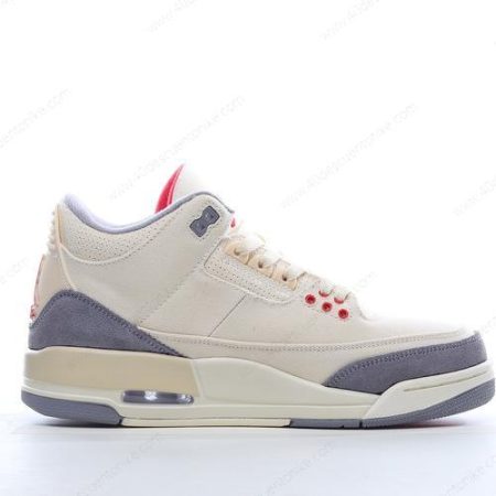 Zapatos Nike Air Jordan 3 Retro ‘Blanco Gris Rojo’ Hombre/Femenino DH7139-100