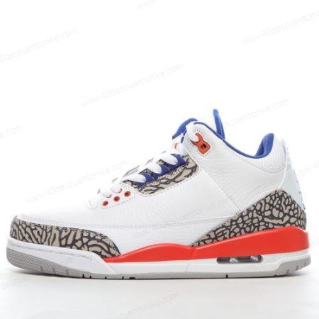 Zapatos Nike Air Jordan 3 Retro ‘Blanco Naranja Gris’ Hombre/Femenino 136064-148