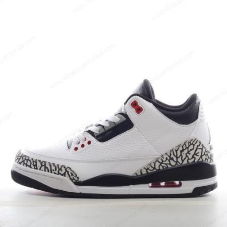 Zapatos Nike Air Jordan 3 Retro ‘Blanco Negro Gris’ Hombre/Femenino 398614-123