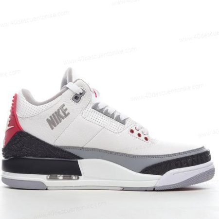 Zapatos Nike Air Jordan 3 Retro ‘Blanco Negro Rojo Gris’ Hombre/Femenino AQ3835-160