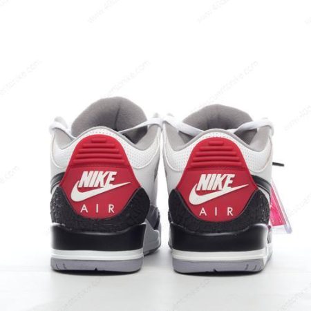Zapatos Nike Air Jordan 3 Retro ‘Blanco Negro Rojo Gris’ Hombre/Femenino AQ3835-160