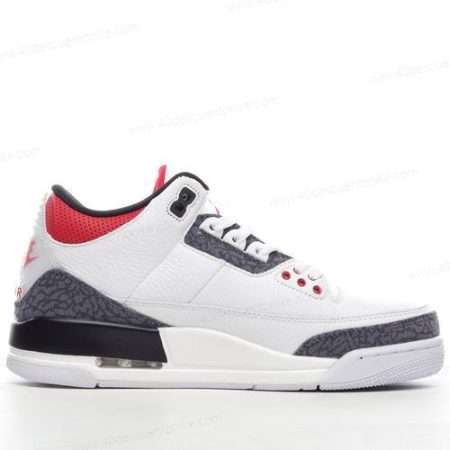 Zapatos Nike Air Jordan 3 Retro ‘Blanco Rojo Negro’ Hombre/Femenino CZ6433-100