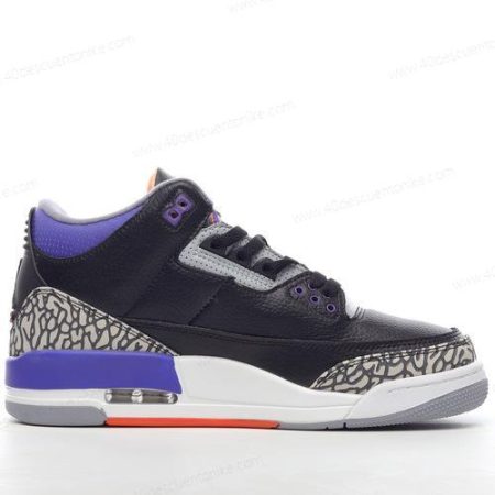 Zapatos Nike Air Jordan 3 Retro ‘Negro Gris Blanco Púrpura’ Hombre/Femenino CT8532-050