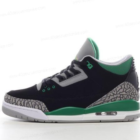 Zapatos Nike Air Jordan 3 Retro ‘Negro Plata Blanco Verde’ Hombre/Femenino CT8532-030