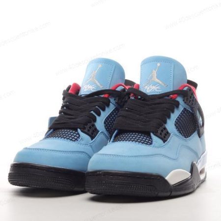 Zapatos Nike Air Jordan 4 Retro ‘Azul Negro Rojo’ Hombre/Femenino 308497-406