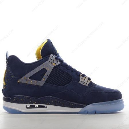 Zapatos Nike Air Jordan 4 Retro ‘Azul Oscuro Dorado Blanco’ Hombre/Femenino 1036660