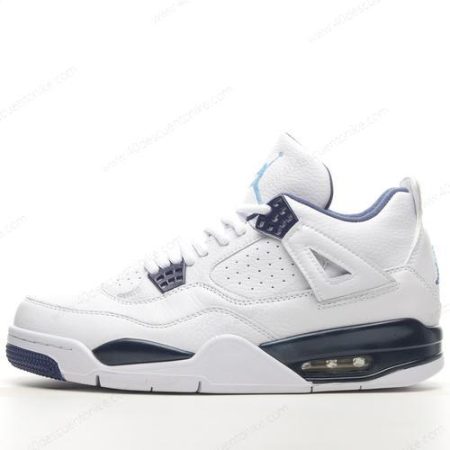Zapatos Nike Air Jordan 4 Retro ‘Blanco Azul’ Hombre/Femenino 314254-107