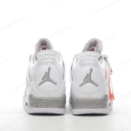 Zapatos Nike Air Jordan 4 Retro ‘Blanco Gris Negro Rojo’ Hombre/Femenino CT8527-100