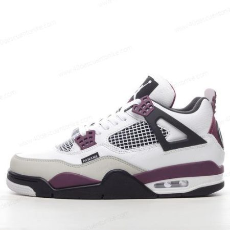 Zapatos Nike Air Jordan 4 Retro ‘Blanco Negro Gris Púrpura’ Hombre/Femenino CZ5624-100
