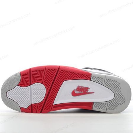 Zapatos Nike Air Jordan 4 Retro ‘Blanco Negro Gris Rojo’ Hombre/Femenino DC7770-160