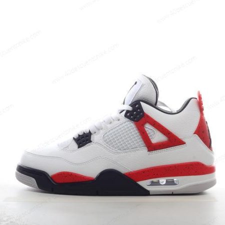 Zapatos Nike Air Jordan 4 Retro ‘Blanco Negro Rojo’ Hombre/Femenino BQ7669-161