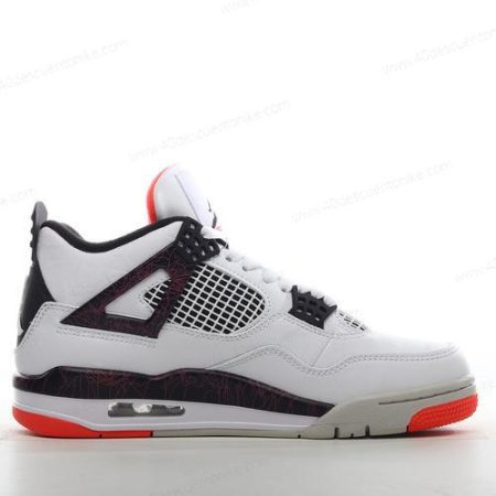 Zapatos Nike Air Jordan 4 Retro ‘Blanco Negro Rojo Naranja’ Hombre/Femenino 308497-116