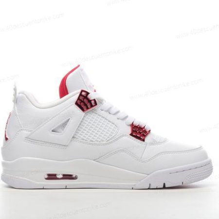 Zapatos Nike Air Jordan 4 Retro ‘Blanco Rojo’ Hombre/Femenino CT8527-112