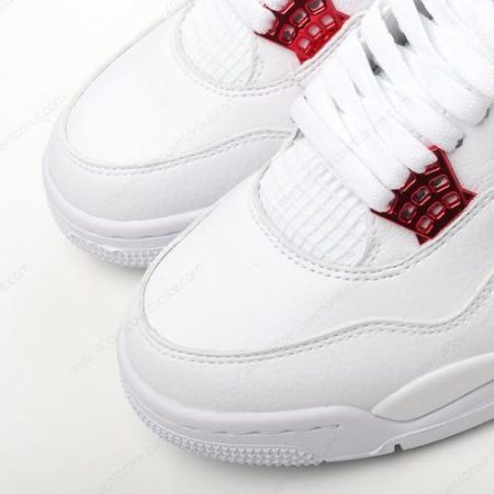Zapatos Nike Air Jordan 4 Retro ‘Blanco Rojo’ Hombre/Femenino CT8527-112