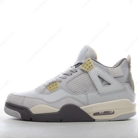 Zapatos Nike Air Jordan 4 Retro ‘Gris Blanco Amarillo’ Hombre/Femenino DV3742-021