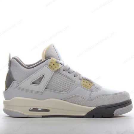 Zapatos Nike Air Jordan 4 Retro ‘Gris Blanco Amarillo’ Hombre/Femenino DV3742-021