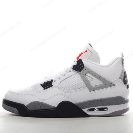 Zapatos Nike Air Jordan 4 Retro ‘Gris Blanco’ Hombre/Femenino 840606-192
