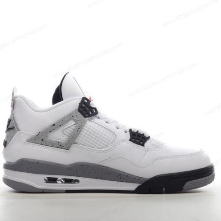 Zapatos Nike Air Jordan 4 Retro ‘Gris Blanco’ Hombre/Femenino 840606-192
