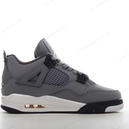 Zapatos Nike Air Jordan 4 Retro ‘Gris Negro’ Hombre/Femenino 408452-007