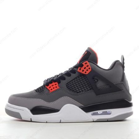 Zapatos Nike Air Jordan 4 Retro ‘Gris Negro Naranja’ Hombre/Femenino DH6927-061
