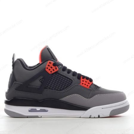 Zapatos Nike Air Jordan 4 Retro ‘Gris Negro Naranja’ Hombre/Femenino DH6927-061