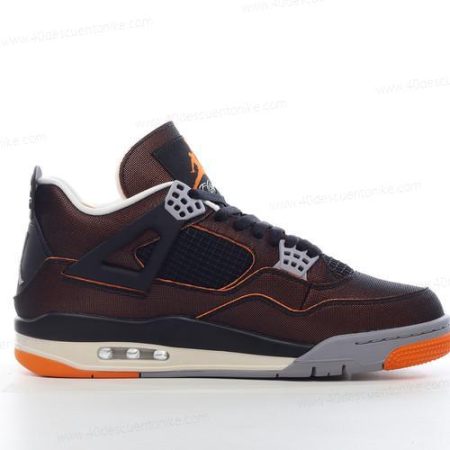 Zapatos Nike Air Jordan 4 Retro ‘Negro Naranja’ Hombre/Femenino CW7183-100