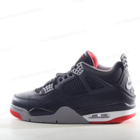 Zapatos Nike Air Jordan 4 Retro ‘Negro Rojo’ Hombre/Femenino BQ7669-006